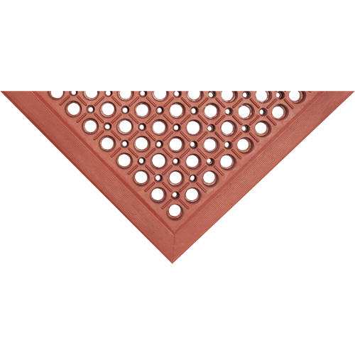 Tapis de s&eacute;rie Competitor, &agrave; fentes, 3' x 5' x 7/8", Orange, Caoutchouc naturel Cintas