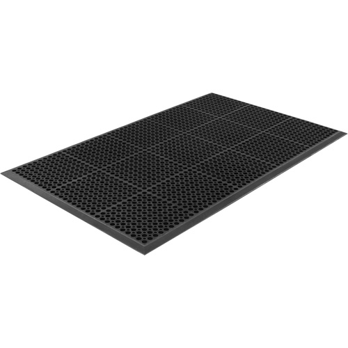 Tapis de s&eacute;rie Competitor, &agrave; fentes, 3' x 5' x 7/8", Noir, Caoutchouc naturel Cintas