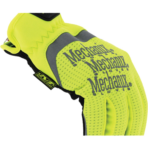 FastFit&reg; High-Visibility Work Gloves, Synthetic Palm, Size Medium/9 Cintas