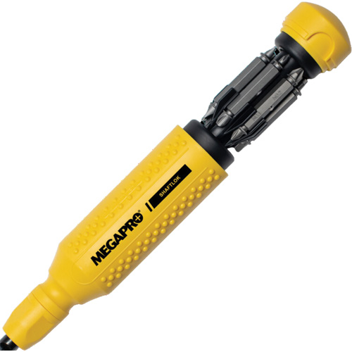 Original SHAFTLOK 15-in-1 Multi-Bit Screwdriver, 8-37/50" L, Textured Handle Cintas