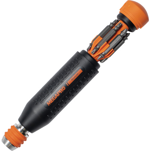Original MEGALOK 15-in-1 Multi-Bit Screwdriver, 6-3/10" L, Textured Handle Cintas