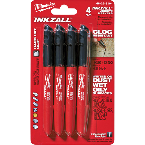 Inkzall Marker, Black, Fine Tip Cintas