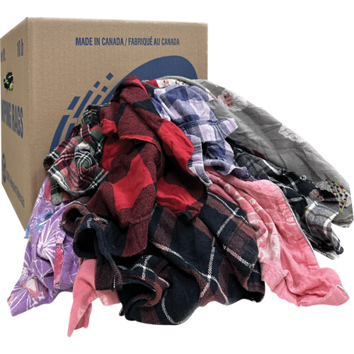Wiper Rags, Flannel, 10 lbs. Cintas