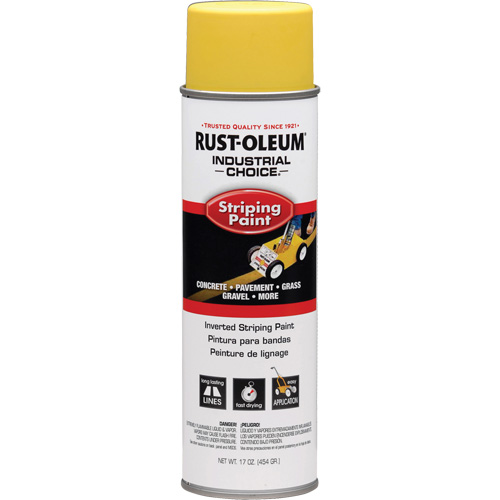 Industrial Choice&reg; S1600 System Inverted Striping Spray Paint, Yellow, 18 oz., Aerosol Can Cintas