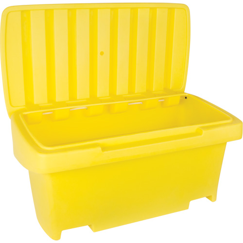 Heavy-Duty Outdoor Salt and Sand Storage Container, 24" x 48" x 24", 10 cu. Ft., Yellow Cintas