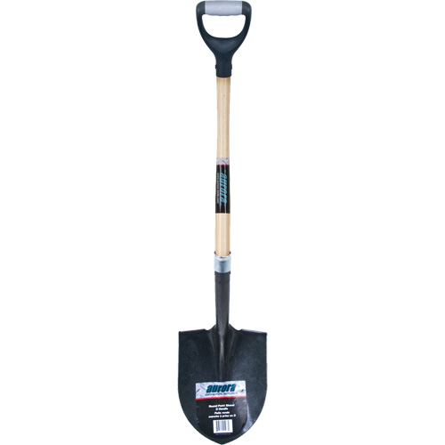Heavy-Duty Round Point Shovel, Carbon Steel Blade, Hardwood, D-Grip Handle Cintas