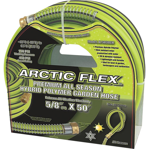 Boyau d'arrosage de premi&egrave;re qualit&eacute; en polym&egrave;re hybride, PVC/Caoutchouc, 5/8" dia x 50' Cintas