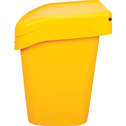 Bacs d'entreposage pour sel & sable, Avec Moraillon, 21" x 27" x 26", 4,24 pi³, Jaune Cintas