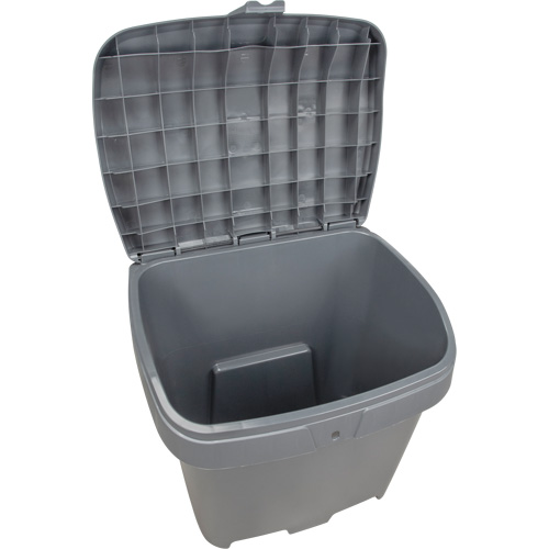 Salt & Sand Storage Bins, With Hasp, 21" x 27" x 26", 4.24 cu. ft., Grey Cintas