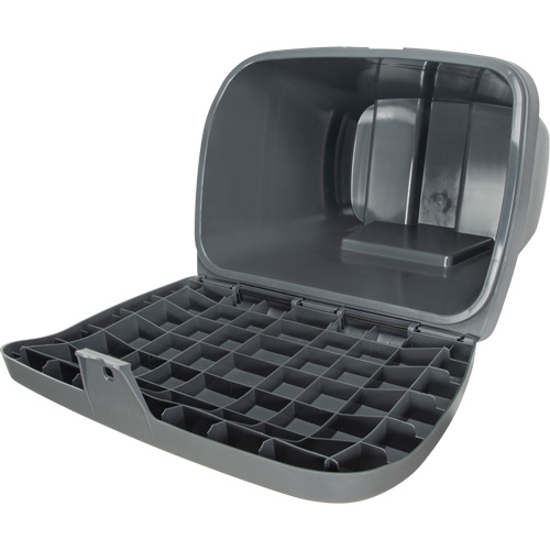 Salt & Sand Storage Bins, With Hasp, 21" x 27" x 26", 4.24 cu. ft., Grey Cintas