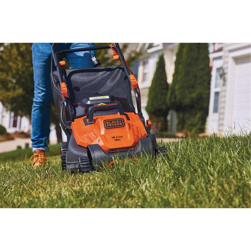 Lawn Mower with Comfort Grip Handle, Push Walk-Behind, Electric, 15" Cutting Width Cintas