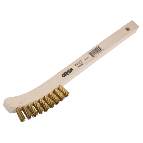 Petites brosses de nettoyage, Laiton, 2 x 9 rangs de fils, Longueur 8-5/8 Cintas