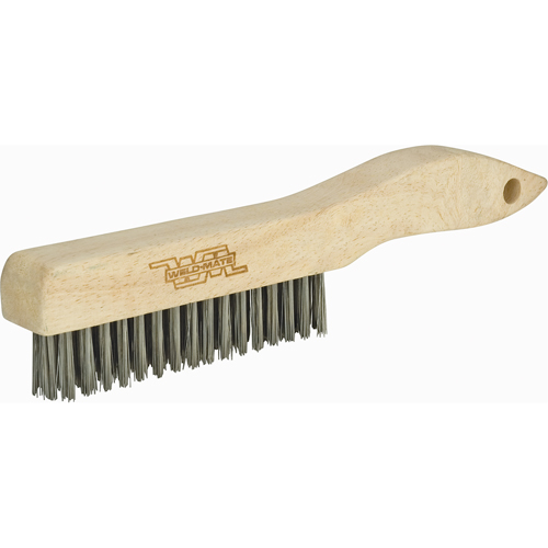 Shoe Handle Industrial-Duty Scratch Brush, Stainless Steel, 3 x 16 Wire Rows, 10-1/2" Long Cintas
