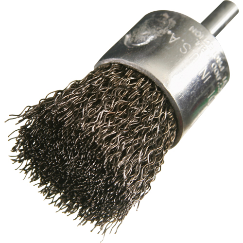 Brosses mont&eacute;es &agrave; fils cr&ecirc;p&eacute;s, 1/2", Fils 0,014", Tige 1/4" Cintas