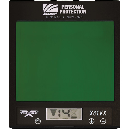 ArcOne&reg; Xtreme Auto-Darkening Lense, 4-1/2" W x 5-1/2" H Viewing Area, For Use With Xtreme&reg; Cintas