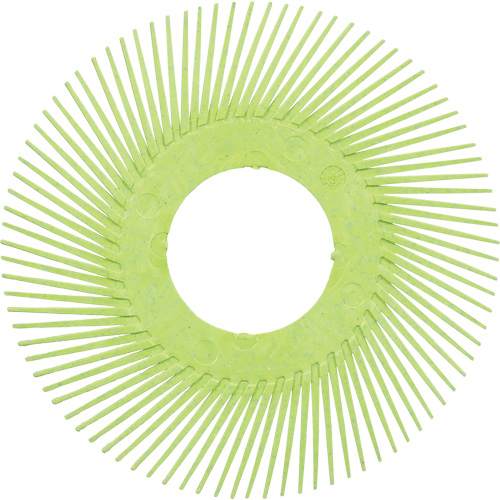 Brosse radiale en soies de pr&eacute;cision type A PN-RB sans adaptateur Scotch-Brite, C&eacute;ramique, Grain 50+, 6" dia. Cintas