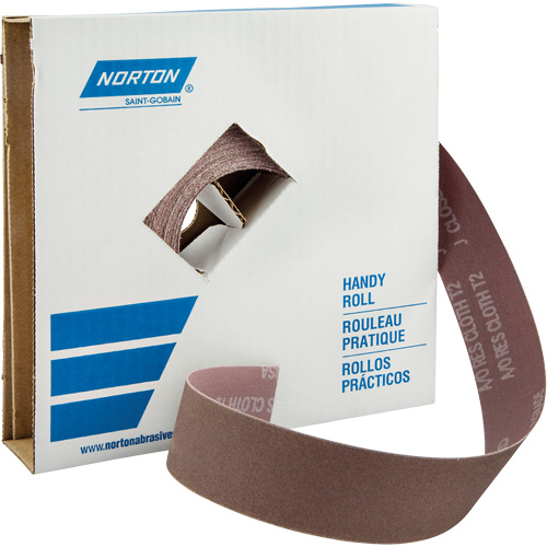 Rouleaux pour l'atelier Metalite K225, Oxyde d'aluminium, 1-1/2" la x 150' lo, Grain 40 Cintas