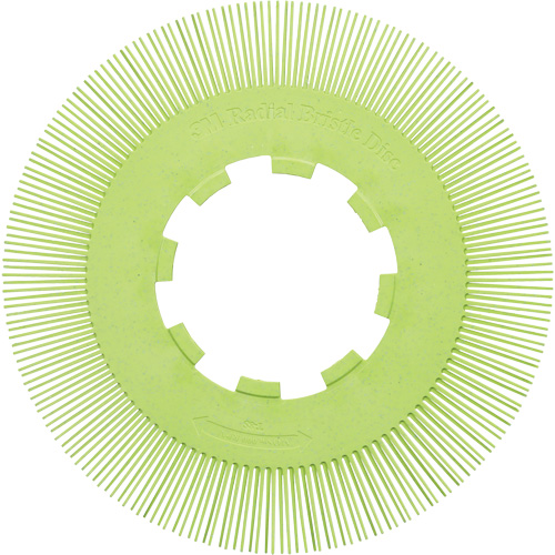 Brosse radiale en soies de pr&eacute;cision type S PN-RB sans adaptateur Scotch-Brite, C&eacute;ramique, Grain 50+, 8" dia. Cintas
