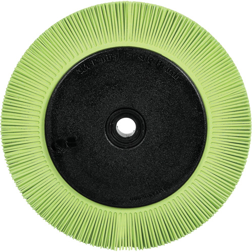Brosse radiale en soies de pr&eacute;cision type S PN-RB avec bride Scotch-Brite , C&eacute;ramique, Grain 50+, 8" dia. Cintas