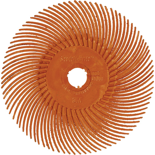 Brosse radiale en soies de pr&eacute;cision type C PN-RB Scotch-Brite, C&eacute;ramique, Grain 80+, 2" dia. Cintas