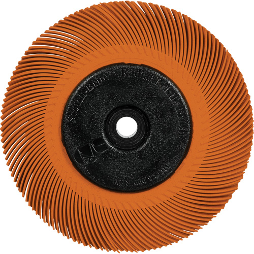 Brosse radiale en soies de pr&eacute;cision type C PN-RB avec bride Scotch-Brite , C&eacute;ramique, Grain 80+, 7-5/8" dia. Cintas