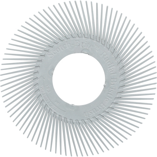 Brosse radiale en soies de pr&eacute;cision type A PN-RB sans adaptateur Scotch-Brite , C&eacute;ramique, Grain 120+, 6" dia. Cintas