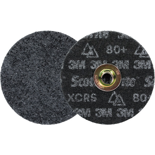 Meule &agrave; changement rapide Scotch-Brite &agrave; usage intensif pour le conditionnement de surface de pr&eacute;cision, HD- DN, 5" dia., Grain 80+, C&eacute;ramique Cintas