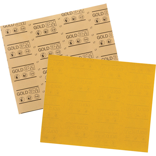 Feuille abrasive dor&eacute;e 12541, 9" x 11", Grain 320, Oxyde d'aluminium Cintas