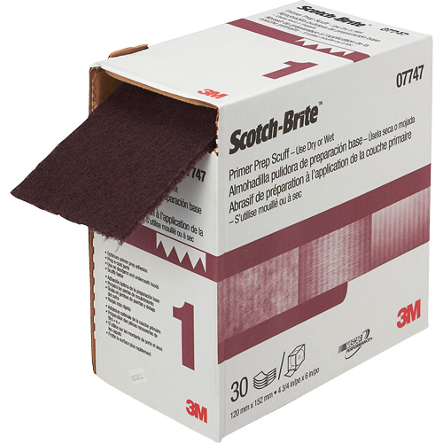 Pr&eacute;paration de la couche d'appr&ecirc;t VFN Scotch-Brite, 4-3/4" x 180", Oxyde d'aluminium Cintas