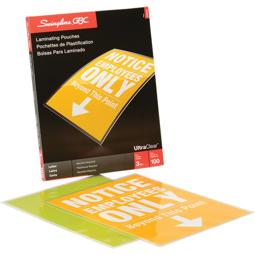 Laminated Letter Size Pouch Cintas
