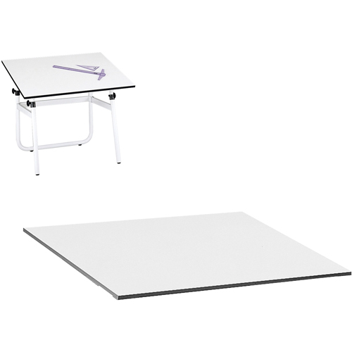 Table Top for Vista Adjustable Drawing Table, 48" W x 3/4" H, White Cintas
