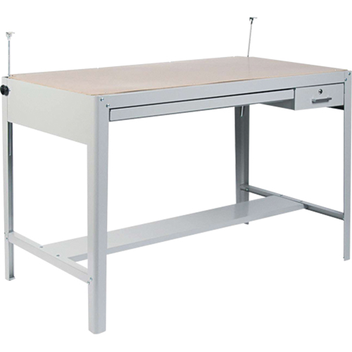 Base pour table &agrave; dessin de pr&eacute;cision, 56-3/8" la x Gris Cintas