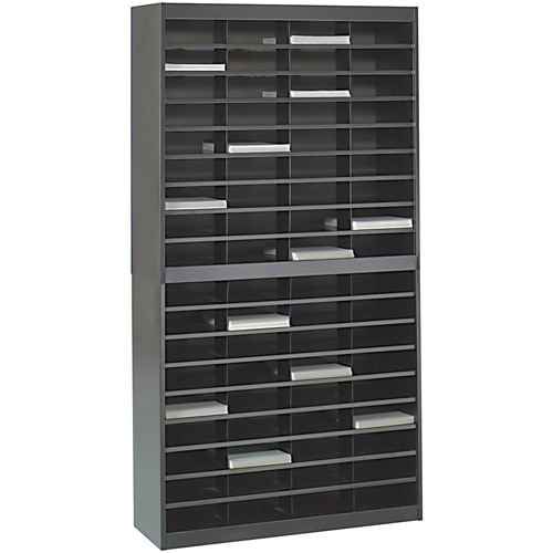 Heavy-duty Literature Organizers, Stationary, 72 Slots, Steel, 37-1/2" W x 12-3/4" D x 71" H Cintas