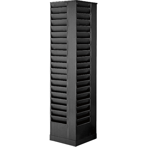 Pr&eacute;sentoirs, Rotatif, 92 fentes, Acier, 14-1/8" la x 14-1/8" p x 66" h Cintas