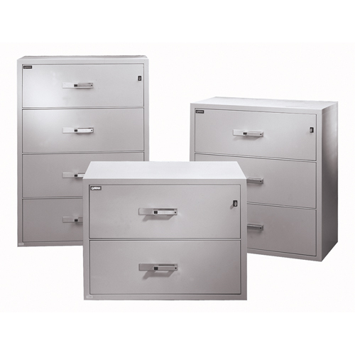 Fire Resistant Filing Cabinets, Steel, 3 Drawers, 38-3/4" W x 23-1/2" D x 42" H, Beige Cintas