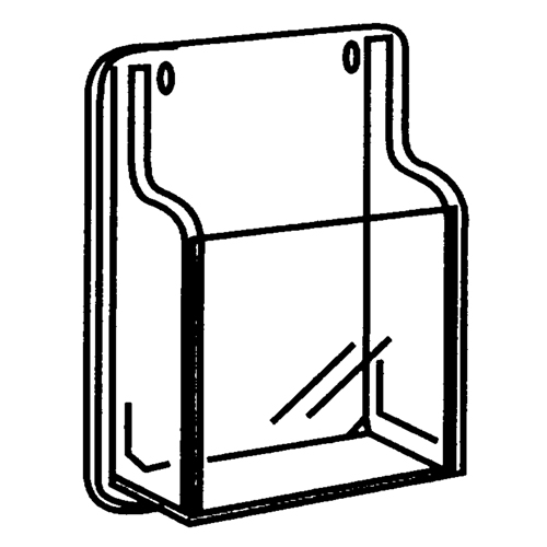 Literature Displays, Wall Mount, 9 Slots, Plastic, 30" W x 2" D x 36-7/8" H Cintas
