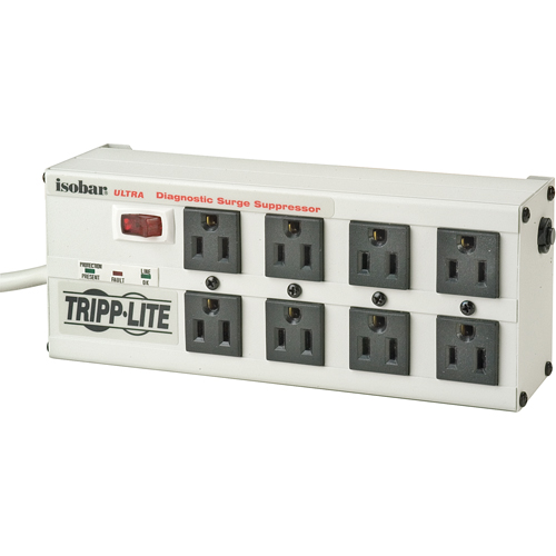 Isobar&reg; Premium Surge Suppressors, 8 Outlets, 3840 J, 1440 W, 12' Cord Cintas