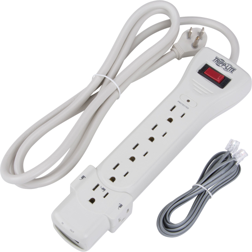 Protect-It Surge Suppressors, 7 Outlets, 1080 J, 1800 W, 6' Cord Cintas
