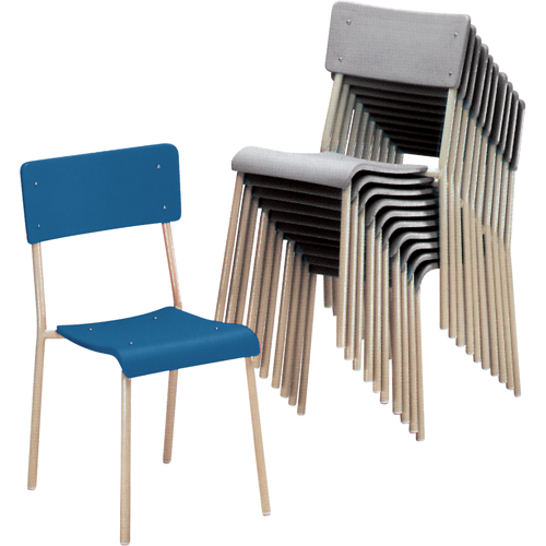 Ventura Stacking Chair, Polypropylene, Grey Cintas