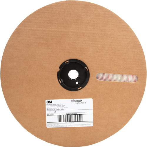Fastener, Loop, 50 yds x 5/8", Adhesive, White Cintas