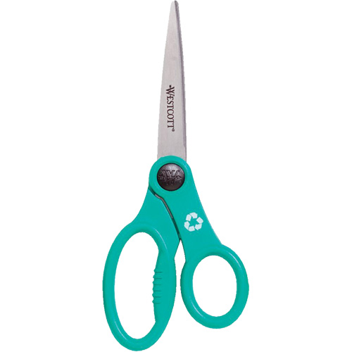 KleenEarth&reg; Recycled Scissors, 8", Rings Handle Cintas