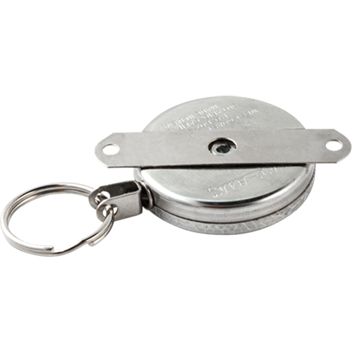 Porte-cl&eacute;s autor&eacute;tractables #487-HD, Chrome, C&acirc;ble 48", Fixation Support pour montage Cintas