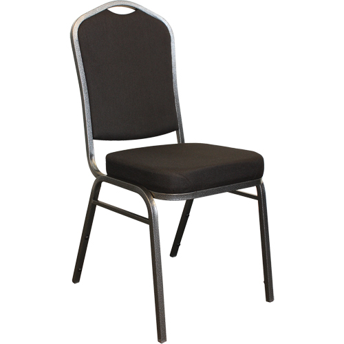 Chaises empilables, Tissu, Hauteur 37", Capacit&eacute; 275 lb, Noir Cintas