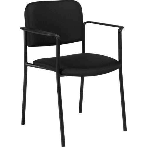 Chaises empilables, Tissu, Hauteur 32", Capacit&eacute; 300 lb, Noir Cintas