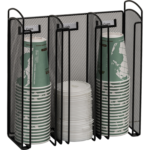 Organisateur Onyx pour verres et couvercles Cintas