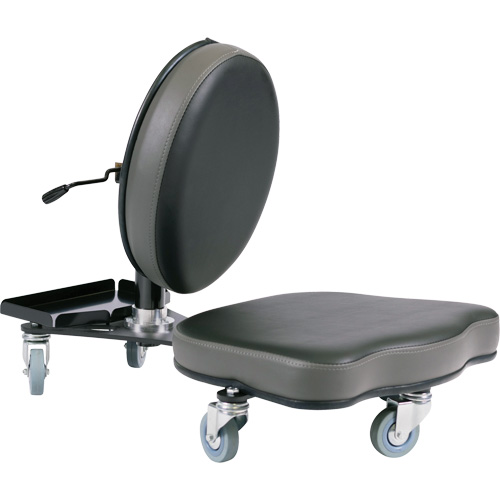 Flex Ergonomic Chair, Vinyl, Black/Grey Cintas