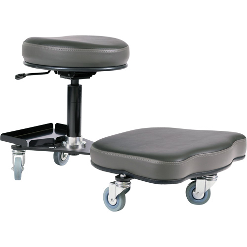 Flex Ergonomic Chair, Vinyl, Black/Grey Cintas