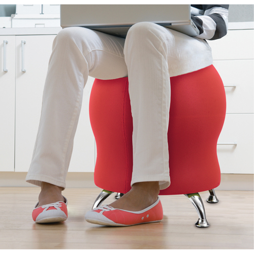 Zenergy Ball Chair, Fabric, Red, 250 lbs. Capacity Cintas