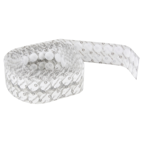Fastener Coins, Hook & Loop, 3/4" Dia., Adhesive, White Cintas