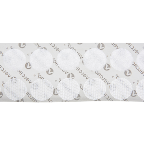 Fastener Coins, Hook & Loop, 3/4" Dia., Adhesive, White Cintas